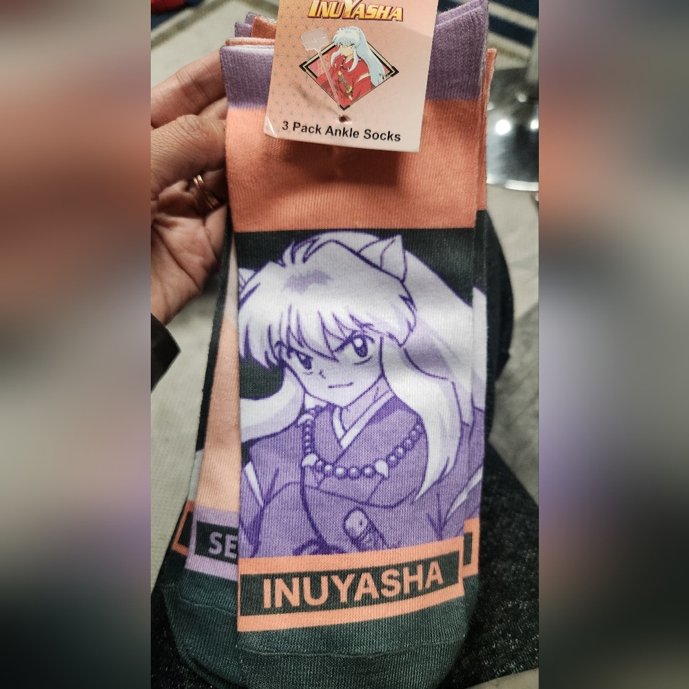 Inuyasha 3 pack ankle socks
